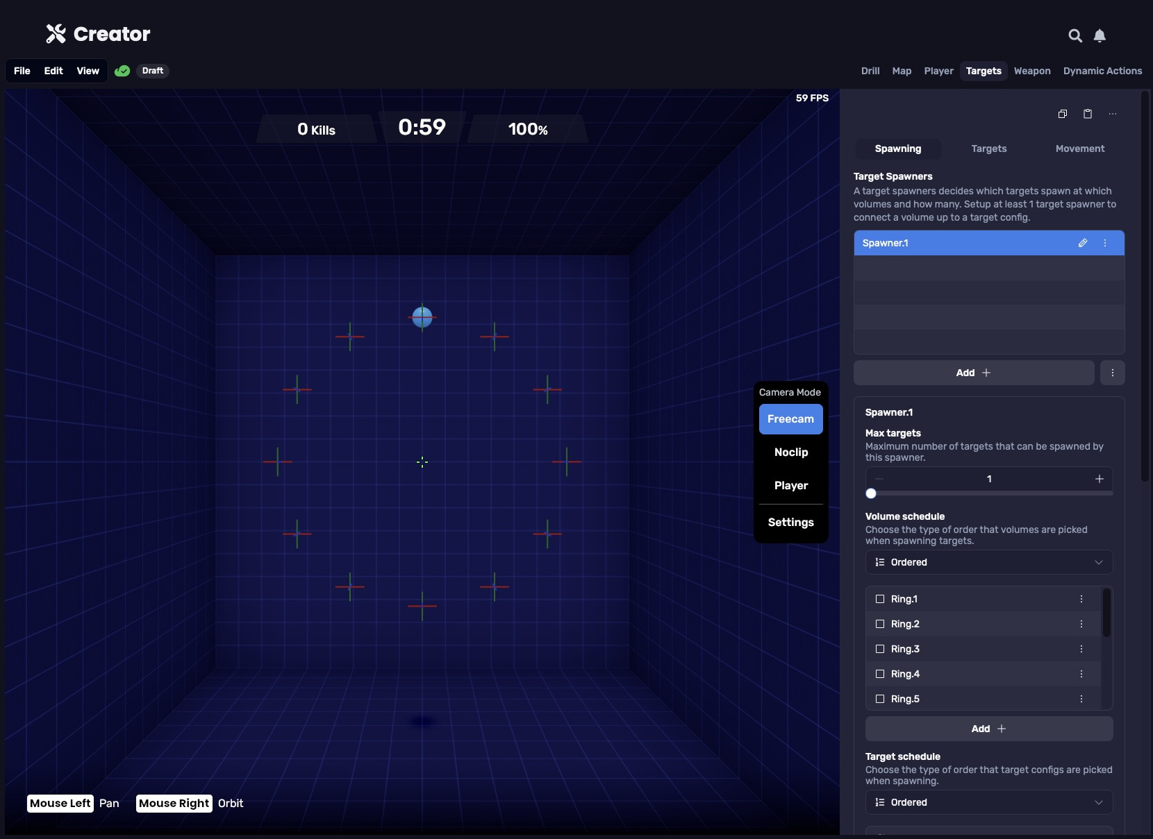 The new Aiming.Pro drill creator